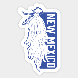 New Mexico Chile Ristra in Blue Sticker